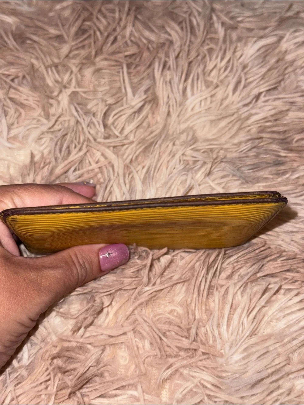 Louis Vuitton Vintage Yellow Epi Porte 2 Cartes Vertical ID Pass Case